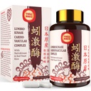 Lumbrokinase 100mg (Max Activity 1.000.000 LKU),Nattokinase 100mg-2.000 FU-Aktivität und Rote Hefereis 300mg, Potent Lumbrokinase Enzymes Supplement für Zirkulation,Kognition,60 Kapseln(Pack von 1)