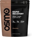 Osmo Rapid Recovery - Whey & Micellar Casein fehérje por keveréke szénhidrátok és koffein, minden természetes összetevők, Lehetővé teszi az izom javítása és növeli a glikogén restauráció - csokoládé, 22 szerváció