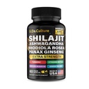 Shilajit Ashwagandha Rhodiola Rosea Panax Ginseng - férfiak és nők számára - Shilajit kapszula - 60 Veggie kapszula