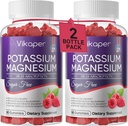 Kálium Magnézium-gumi 500 mg Cukormentes Magnézium-glicinát kiegészítés Magnézium L- Threonate, D3- vitamin, Javított Lábrák, Izom, Szív-egészség Felnőttek Málna Flavor 180 gróf