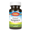 Carlson - Chelated Manganese, 20 mg, Superior Absorption, Healthic Metabolisation, Bone Support & Brain Health, 100 tabletta