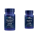 Life Extension Macuguard Eye Health Supplement Lutein, Meso- Zeaxantin, Saffron & Astaxantin - 60 Count and Super K Vitamin K1 K2 MK- 7 MK4 C - 90 Softgels