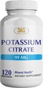 Egészség Kálium (Citrát) - Essential Electrolyte Supplement to Support nerve & Muscle Function Heart Health & Energy * - Kálium Citrát Kapszula - 120 kapszula