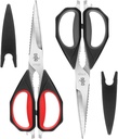 LIVINGO Konyha Olló, 2 Pack 9.25 "Hasznosság Minden célra Baromfi olló Nehéz Duty mosogatógép széf, Gyere Apart Sharp Rozsdamentes Acél Főzés Élelmiszer Olló Vágás Hús, Csirke, Növényi, Hal