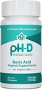 pH- D Feminine Health - 600 mg Boric Acid Supposions - Woman owned - for Vaginal Odor Use - 24 Count
