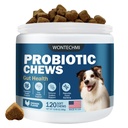 Probiotikumok kutyák számára, Javítja viszkető bőr Itchy Fülek, Gut Health, Élesztő egyensúly, Allergia, Immunitás, kutya probiotikumok és emésztési enzimek prebiotikumok, Csökkentése Hasmenés (csirke, 120 rágás)