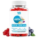VITA GLOBE Biotin Gumies 5000 µg - Extra Strength Hair, Skin & Nails Support - Vegyes Berry Flavor, Vegan, Non-GMO Gummy Vitamins for Women & Men - 40 Count (1-es csomag)