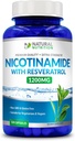 Generikus természetes vitamin Extra Erő Nikotinamid rezveratrol 1200mg (B3-vitamin) 120 Veggie kapszula Gluten Free & Non-GMO