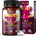 11 - in- 1 NMNH (dihidronikotinamid mononukleotid), 600mg / szerving, NAD + Resveratrol, CoQ10 a NAD + Szintek, NMNH kiegészítés anti-öregedés, 60 gróf, 30 nap Supply- 65