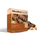 BestMed - magas fehérjetartalmú Bar - Low- Carb, 15g fehérje, alacsony cukortartalmú, magas rosttartalmú, alacsony kalóriatartalmú, étkezésre szolgáló bár (karamellás kakaó, 1 doboz - 7 gróf)