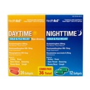 HealthA2Z ® Daytime and Nighttime - 124; Cold & Flu Medicine - 124; Powerful Multi- Systems Daytime and Nighttime Relief (24 Daytime & 12 Nighttime Softgels) (Daytime & Nighttime Combo (36 Count Pack of 1))