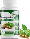 GreeNatr Organic Ashwagandha kapszula Black Pepper fokozott abszorpció - Hangulatjavító energia és kognitív funkció - 1300 mg Veggie kapszula (1 üveg)
