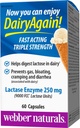 Webber Naturals Dairy Again 250mg Laktáz Enzyme Triple Strength, 60 kapszula