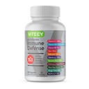 Viteey 11 in 1 Immun Support Supplement - Immunvédelmi D3, B6, Echinacea, Turmeric, Rose- HIPS, Selenium, BioPerine, Ginger, Elderberry C-vitamin és Cink - 60 Count