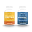 Paleovalley NeuroEffect + Essential C Complex Bundle - Neuro gomba kávé kivonat, C-vitamin kiegészítés 450g Fókusz, Memória, Energia, Immuntámogatás, Szerves Szuperételek