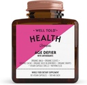 Jól mondható anti-aging skin support supply Health Age Defier szerves Amla, Cacao, és resveratrol szerves szőlő - Non-GMO + Vegan (60 kapszula)