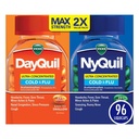 Vicks DayQuil & NyQuil Ultra koncentrált liquicaps Co- Pack, Cold & Flu Medicine, Powerful Multi- Systems Daytime & Nighttime Relief for Fejfájás, Láz, Sore Throat, Minor Aches & Pains, & Cough, 96ct