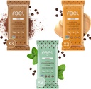 Feel Vegan Protein Bars124; Chocolate Lovers - 124; Keto - 124; Gluten Free - 124; Organic 124; Lions Mane - 124; Chaga - 124; Ashwagandha - 124; 15g Protein - 124; Low Sugar - 124; Non GMO - 124; Sunbutta + Brownie + Mint- 9 Pack