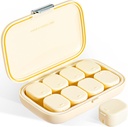 Napi Pill Organizer, 8 Commodities Portable Pill Case, Moistore- Proof Pill Case, Pill Dispensers, Travel Pill Container, Hold Vitamins Pills Cod máj olaj rendszeres tabletta (Cream White)