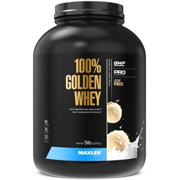 Maxler 100% Golden Whey Protein - 24 g fehérje per serving - Premium Whey Protein Powder for Pre Post Workout - Fast- Absorbing Whey koncentrátum, izolátum és hidrolizátum keverék - Vanilla Ice Cream 5 lb