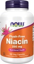 Niacin, FLUSH INGYEN 250 mg, 180 Caps by Now Foods (3-as csomag)