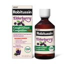 Robitussin Maximális hatáserősség Elderberry Cough Plus Mellkasi Congestion DM, Köhögéscsillapító felnőttek számára, Folyékony köhögés és mellkasi congestion Relief - 8 Fl Oz