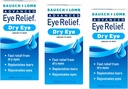 Bausch + Lomb Advanced Eye Relief, Kenőszer Szemcseppek száraz szemeknek, Nedvesség és nedvesség, Feltöltik könnyek a gyors megkönnyebbülés, 0.5 Fl Oz