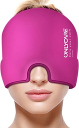 ONLYCARE Migrén Relief Cap, Frissített Odorless Migrén Jégfej Wrap, Fejfájás Relief Hat Migrén, Hot Pink