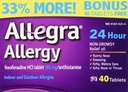 Allegra Allergia 40 tabletta (Bonus Pack - 33% több) 24 órás védelem - Nem fulladás