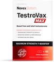 Novex Biotech TestroVax MAX - Napi tesztoszteron Multivitamin - Diétás kiegészítők fokozó tesztoszteron és növekvő erő, 60 Ct