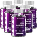 Vitamatic Iron 65 mg Gumies Supplement for Women & Men - 60 Vegan Gumies - Great Tasting Iron Gumi Vitamins with Vitamins C-vitamin (6)