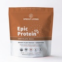 Sprout Living Epic Protein, Plant Based Protein & Superfoods Powder, Chocolate Maca Powder 124; 20 Grams Organic Protein Powder, Vegan, Non Dairy, Non-GMO, Gluten Free, Low Sugar (5 font, 60 szervizelés)