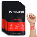 Pure Patch ® Energy Patch - Botanical- ihlette Topical Patch koffein, Amino Acids, és Electrolyte Blend - Non-Ingestible Format - 30 Patches