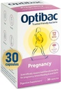 Optibac probiotikumok Terhesség - 12 milliárd CFU & FOS fibres, Vegán probiotikus kiegészítése terhes és szoptató nők, 30 kapszula