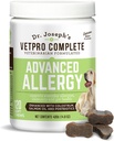 VetPro Advanced Allergy and Itch Support for Dogs - Supports Seasonal Allergia, Itchy Skin, & Immunity - Enhaned with Salmon Oil, Probiotics & Colostrum for Allergia, Immune Support, & Gut Health