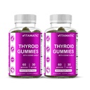 Vitamatic 2 Pack Vegan Thyroid Support Gumies jód & Kelp - 60 Count - Plant- Based - Támogatja energia & Metabolizmus
