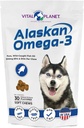 Vital Planet - Alaskan Omega3 Puha sajtok kutyáknak, Wild Alaskai Halolaj - 30 Hickory ízesített puha sajtok