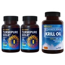 BioEmblem kurkumin klinikailag tanulmányozott TurmiPure Antarktisz Krill olaj kiegészítés