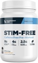 Átlátszó Labs Stim- Free Pre- Edzés - koffein & Stim Free Pre Workout Powder Naturally Sweened for Men and Women with Beta Alanine Powder, Citrulline Malate, & lift ATP - 30 Servings, Peach Mango