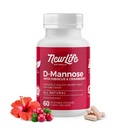 NewLife Naturals D- Mannose Capsule 124; w / Cranberry and Hibiscus Extracts n.e.124; Natural Urinary Tract Health Supplement 124; 1400mg Pure Veggie Promote 124; 60 Veggie Capsules
