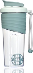 Fehérje Shaker üveg 24oz - Teal átlátszó Tritán mérési skála, Silicone Grip & Teal Shaker Ball - Tökéletes fehérje Shakes, sima, és kiegészítők