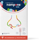 Nampons Kids Orrvérzés Stoppers - 6 Könnyen használható Orr Bleed Stopper Plugs Kit gyerekeknek. A gyermekgyógyászok megbíznak benne. Hipoallergén Clotting Agent Stops Orrvérzés gyors érintkezés. Biztonságos és fájdalommentes
