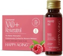 Liquid NAD+|Resveratrol| NMN Alternative | 10x Mehr Absorption | Liposomal Nicotinamid Riboside und Resveratrol mit Antioxidantien | Twice-a-Week | Firm Haut & Gehirn Gesundheit| 10 Schüsse