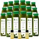 5 napos zöld gyümölcslé tisztítás nyers szökőkút, minden természetes nyers, vegán méregtelenítő, hideg sajtolt lé, 30 üveg 12oz, 3 Ginger Shots