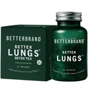 Betterbrand Better Lung Health Pack - BetterLungs & BetterLungs Detox Tea Bundle - Daily Resporatory Health Supplement - 15X Herbal Tea Bags + 60 kapszula