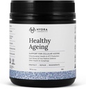 Egészséges öregedési kiegészítés por, anti- öregedési hatások, Quercetin, Resveratrol és Nrf2 aktivátorok, antioxidánsok Rich Nutrit- Dense, Non- GMO, Vegán (90 gramm (15 adag)