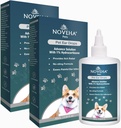 NOVEHA Pet Ear Drops 1% -os hidrokortizon-124; fül tisztító kutyák & macskák fülviasz építmény, No- Sting Formula, Calms Itch & csökkenti fájdalmas fül fertőzések 60ml (60ml (csomag 2))