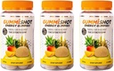 GummiShot Energy Gumies, 2475 mg plant- alapú koffein sajtok üvegenként, hosszú lasting energia booster, Tropical 33 gróf (csomag 3)