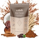 A Dash Zen Cacao Latte, Csokoládé Gomba Alternatív Kávé Adaptogens, Ashwagandha, & Fahéj Gyökér kivonat, Gombás forró Coco koffein nélkül (20 szervíz)