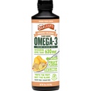 Barlean 's Ginger Peach Vegan Omega 3 Supplement, Liquid Algae Oil with 630 mg EPA & DHA, Plant Based Omegas from Algal Oil, Non-GMO & Gluten Free, 16 oz